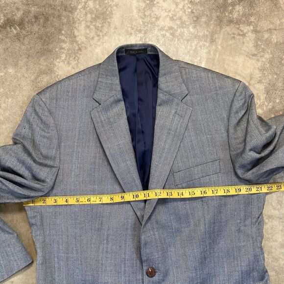 Ralph Lauren Blazer Mens 42L Silk Wool Blend Blue Single Breasted Single Vent - Picture 2 of 10